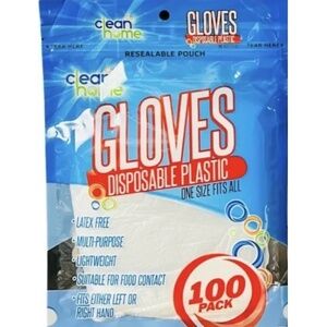 💖3/$15💖 Disposable Plastic Gloves 100ct Pack Latex Free One Size
